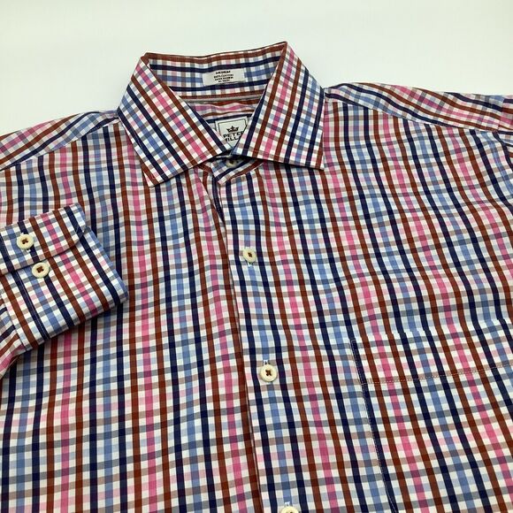 Peter Millar Mens Seaside Finish Long Sleeve Button Up Shirt Size Medium - Picture 1 of 6